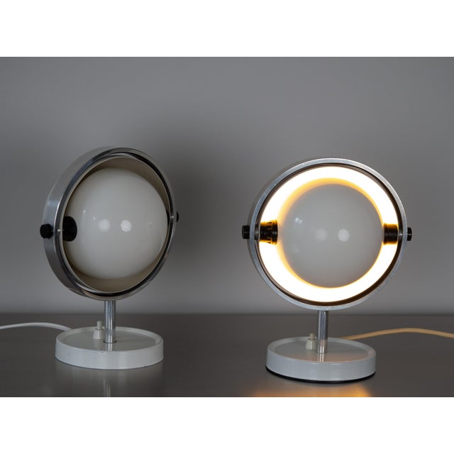 Metal Moonlight Table Lamps from Flemming Brylle, 1960s, Set of 2 For Sale - Image 7 of 12