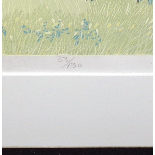 Impressionist Gordon Mortensen "Battleship Butte" Hand Signed Fine Art Woodcut 1980 Matted Obo For Sale - Image 3 of 5