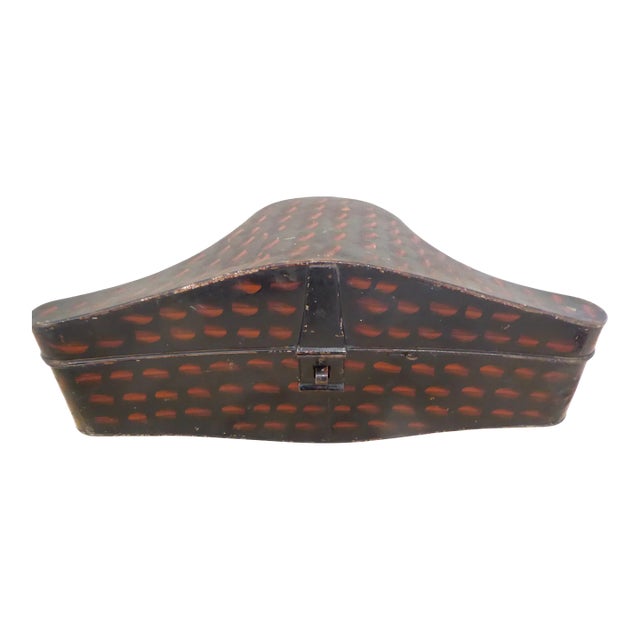 19th Century Tin Painted Container For Sale