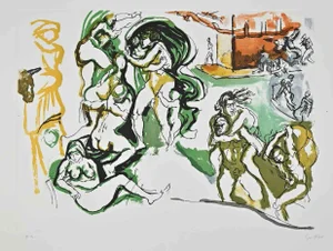 Renato Guttuso, An Epic Drama, 1970-1980, Etching