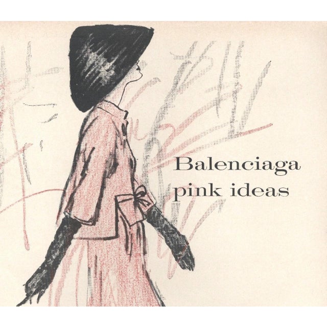 This is a 1960 fashion design by the iconic Cristobal Balenciaga. It originally appeared in a couture magazine of the...