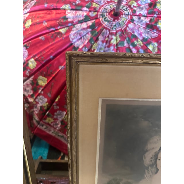 Vintage Gold Framed Mezzotint of Woman For Sale In Atlanta - Image 6 of 7