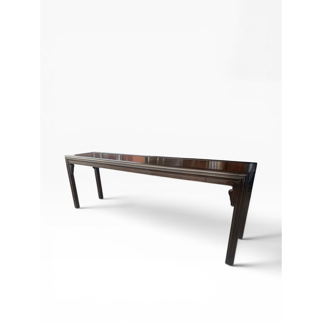 Chinoiserie John Widdicomb Mahogany Chinoiserie Console Table For Sale - Image 3 of 10