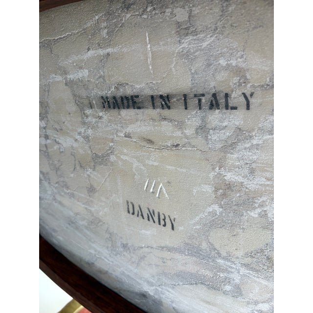 Brown Neoclassical Style Oval Marble Coffee Table For Sale - Image 8 of 11