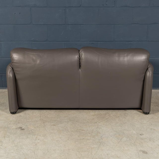 Gray Vintage 20th Century Italian Maralunga Sofa by Vico Magistretti for Cassina, 1980, Set of 3 For Sale - Image 8 of 18
