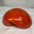 Persimmon C. 1960s Alfredo Barbini Murano Persimmon Orange Glass Vide-Poche With Gold Flecks For Sale - Image 8 of 9