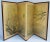 Vintage: C.1970's, Signed Chinese Hand-Painted, Silk Wall Screen. It consists of, a 4-Panel, gilt gold and silver leaf...
