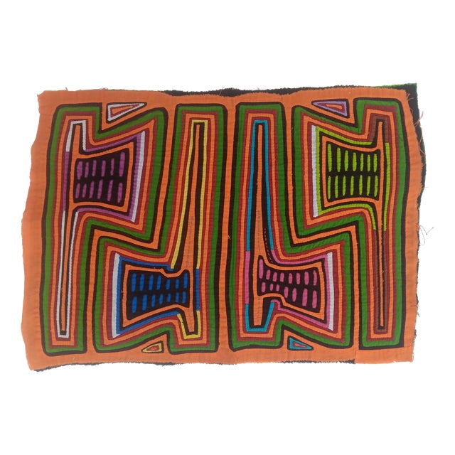 Mola Fabric by Cuna Indians from San Blas Island, Panama, 1970s For Sale