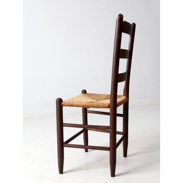 Antique Rush Seat Chair For Sale - Image 4 of 10