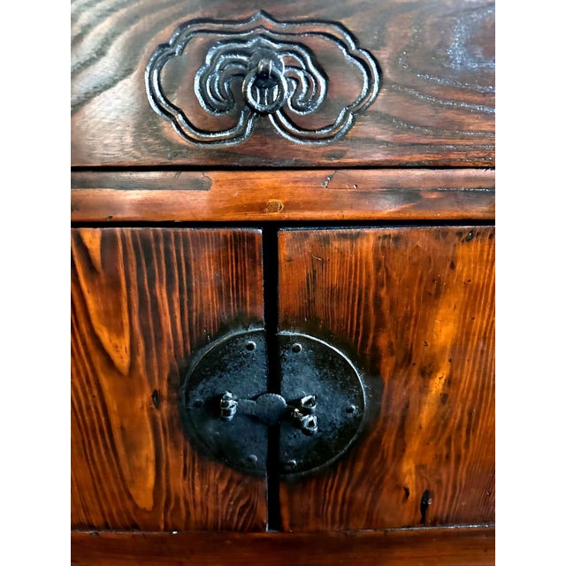 Asian Antique Korean Scholar Book Storage Chest with Buddhism Symbols For Sale - Image 3 of 12