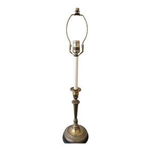 Vintage Frederick Cooper 25” Brass Candlestick Table Lamp
