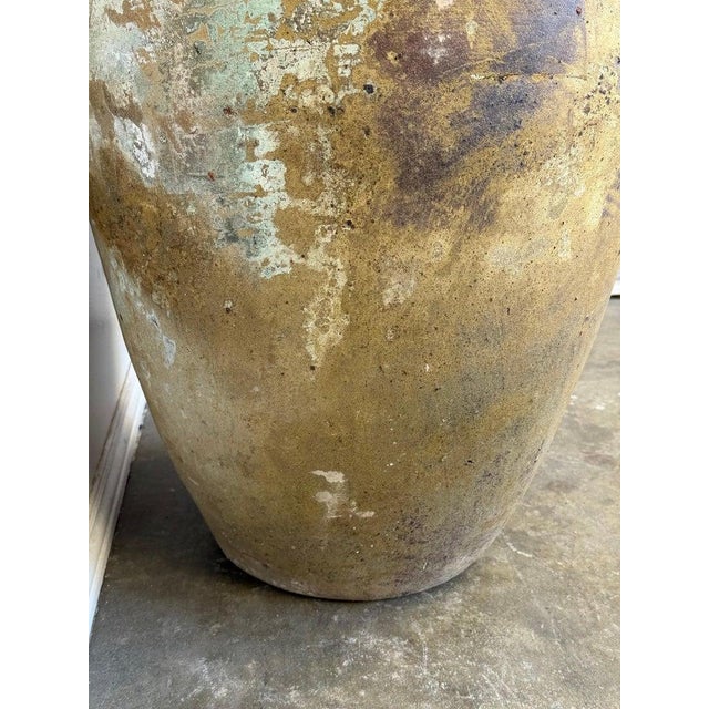 Antique Monumental Olive Jar, Terracotta With Weathered Patina For Sale - Image 11 of 14