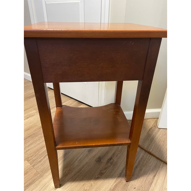 Charming hardwood nightstand- this has always been with our maple dresser and vanity but the drawer says birch - see -...