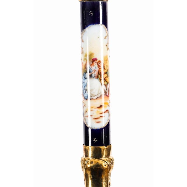 Antique French Gold Plated Sevres Porcelain Walking Sword Stick, 19th Century For Sale - Image 14 of 18