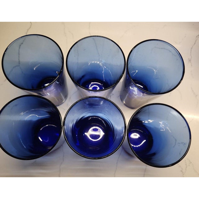 Set Of 5 Vintage Libbey Cobalt Blue Round Bottom Tumblers Glasses 16 oz MCM FEATURES * Set of 5 vintage tumblers * Libbey...