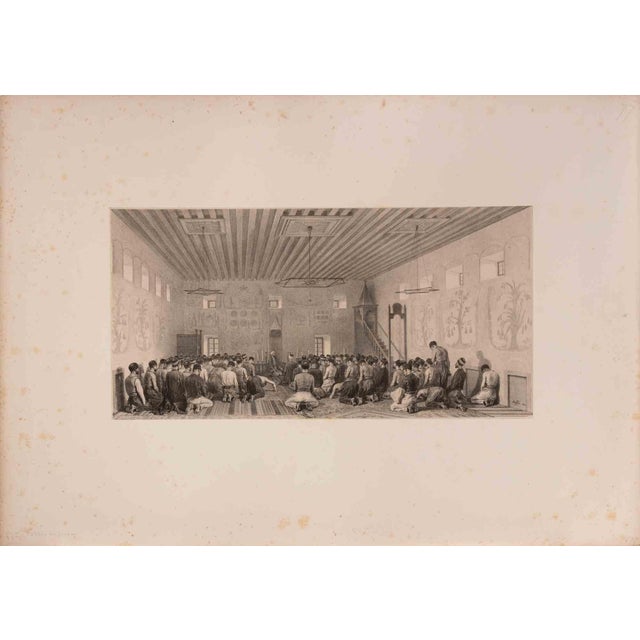 Auguste Raffet, Prières Tatares en Mosquée, Lithograph, 1844 For Sale