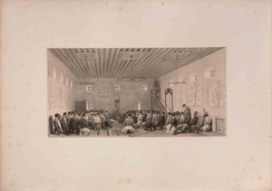 Auguste Raffet, Prières Tatares en Mosquée, Lithograph, 1844