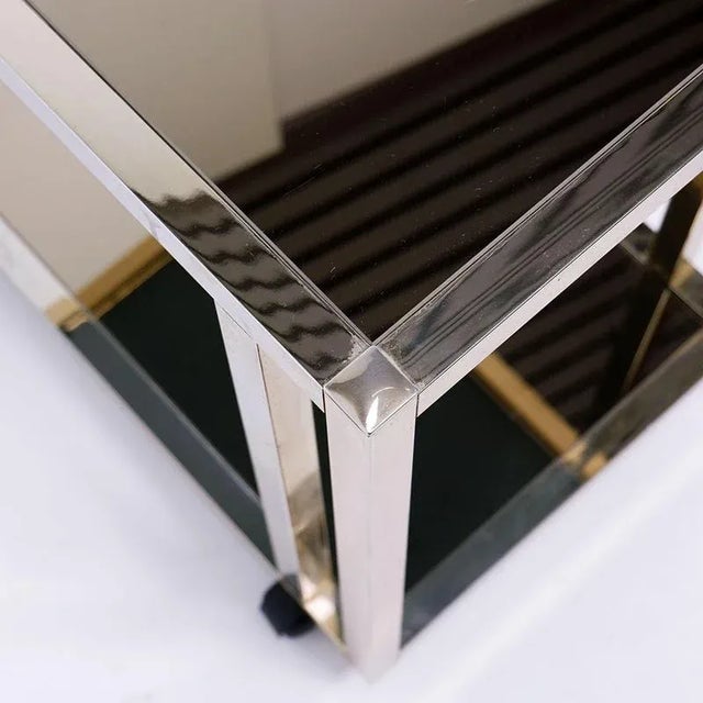 Belgian Gilded Bar Cart from Belgo Chrom, 1970s For Sale - Image 5 of 11