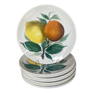 Hand Painted Italian Dinner Plates, C. 1970's