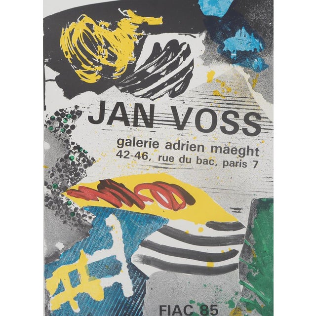 Jan Voss (1936) FIAC 1985 Original color lithograph poster On poster paper, 49 x 68 cm (approx. 19 x 27 inches) Printed at...