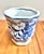 CLassic small size blue and white ceramic flower pot Decorated with birds and flowers Bottom: 4”d Top: 7” d 6” height 2 pc...
