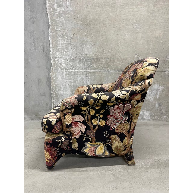 Vintage Upholstered Lounge Chair For Sale In Baltimore - Image 6 of 12