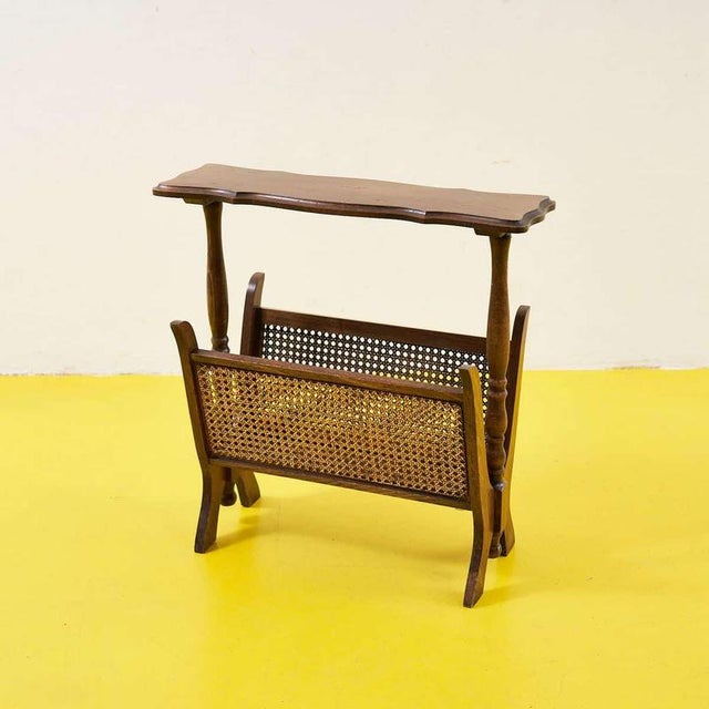 Carved Wooden Magazine Rack For Sale - Image 6 of 6