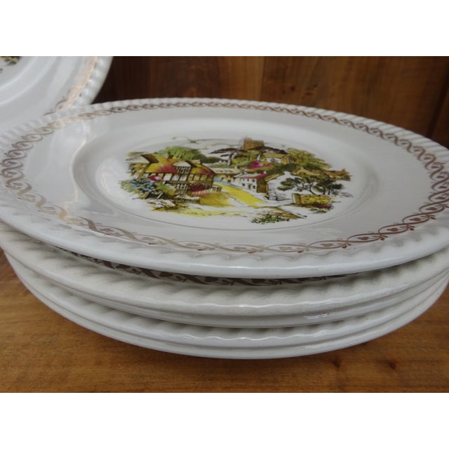 Vintage Earthenware Dinner Plates from Lunéville, 1890s, Set of 6 For Sale - Image 9 of 13