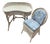 Antique Oriole Wicker Writing Desk or Vanity and Chair. Withrow For Sale