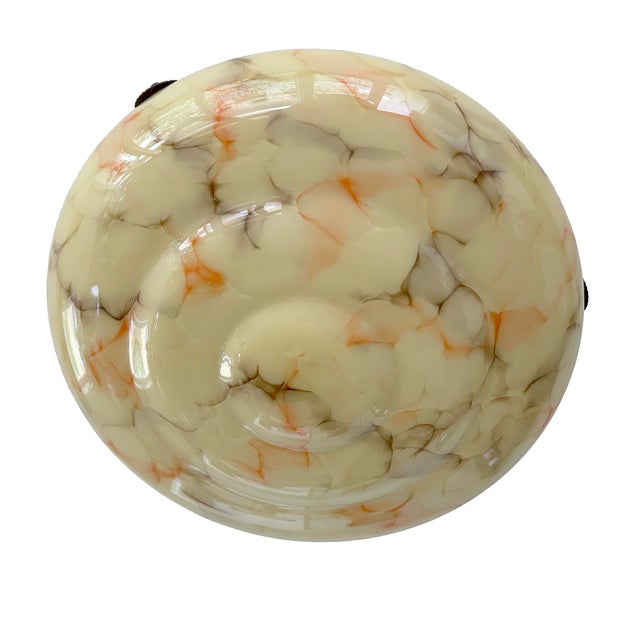 Art Deco Pendant Light in Amber Marble Glass, 1930s For Sale - Image 16 of 18