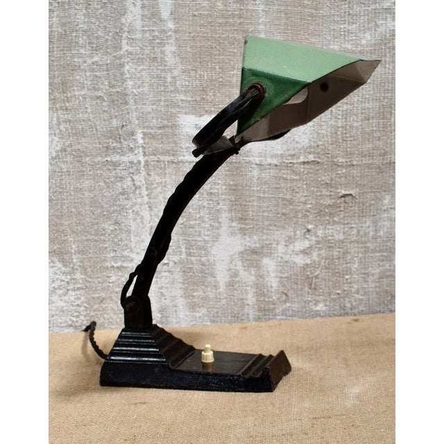 1930s Art Deco French Enamel Table Lamp, 1930s For Sale - Image 5 of 8