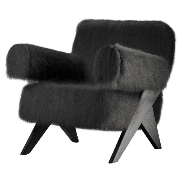 Mongolian Fur Souvenir Armchair by Gio Pagani For Sale