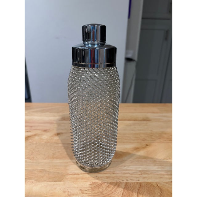 Glass 1960s Mid Century Modern Chrome and Glass Martini Shaker For Sale - Image 7 of 9