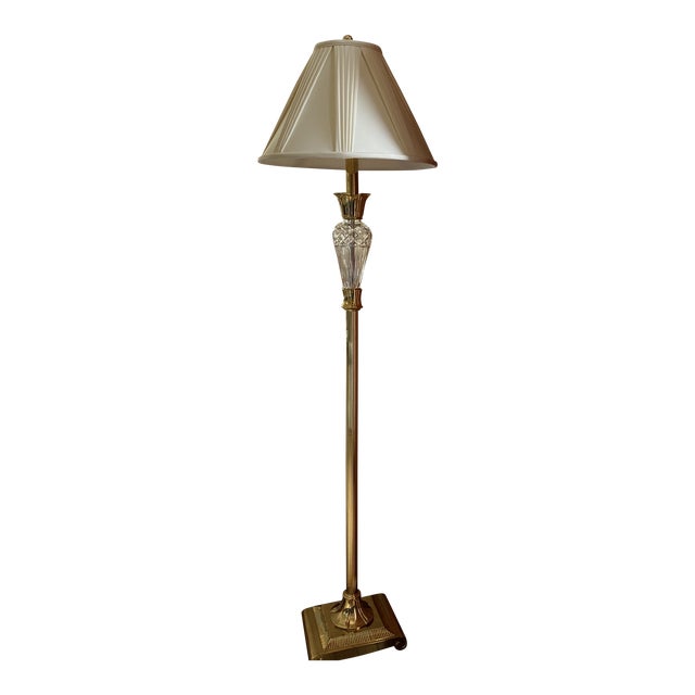 Waterford Crystal Brass Floor Lamp Chairish