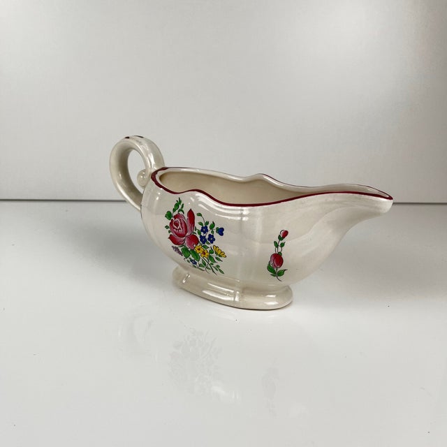 Ceramic Long Réverbère Sauce Boat from KG Lunéville, 1950s For Sale - Image 7 of 10