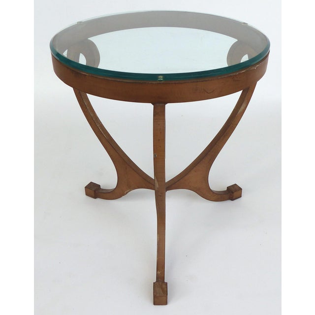 Wrought Iron Side Table With Glass Top Chairish