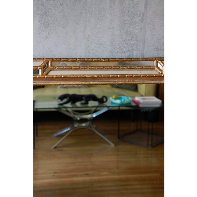 Hollywood Regency Vintage Hollywood Regency Wall Mirror With Gilt Frame, 1950s For Sale - Image 3 of 8
