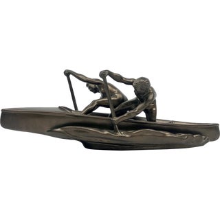 Jihokera, Sculpture of Two Rowers, Czechoslovakia, 1960s For Sale