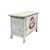 1980s Vintage Distressed Pale Turquoise Blue Tri-Red-Fish Credenza Table Cabinet For Sale - Image 5 of 8