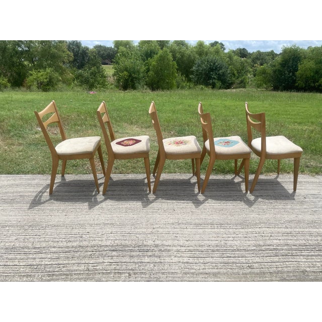 Heywood Wakefield "Cat's Eye" Chairs - Set of 6 For Sale - Image 9 of 9