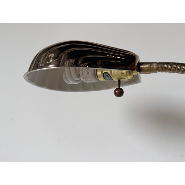 Vintage Hollywood Regency Brass Shell Shade Floor Lamp For Sale - Image 9 of 12