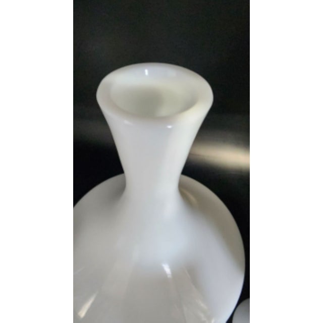 Glass Antique White Opaline Bar Set, Decanter and Cordials - 6 pcs For Sale - Image 7 of 10