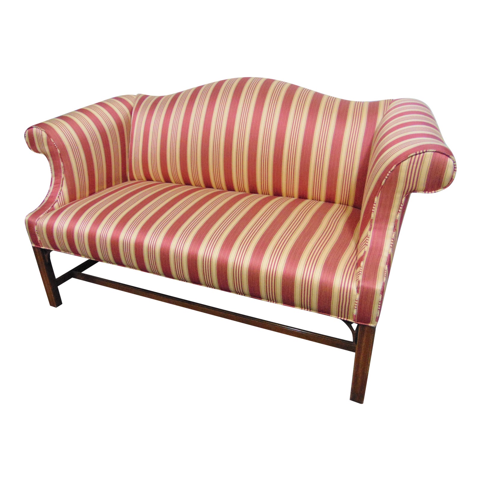 Chippendale Mahogany Stripped Loveseat Chairish