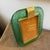 A Barovier Style Art Deco Green Murano Glass and Brass Italian Picture Frame For Sale - Image 10 of 11