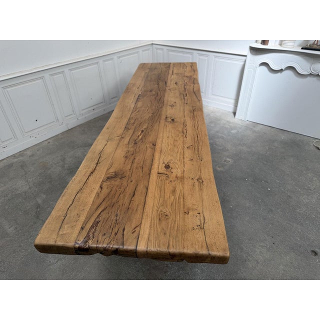 Wood Monastery-Style Oak Table, 1950s For Sale - Image 7 of 12