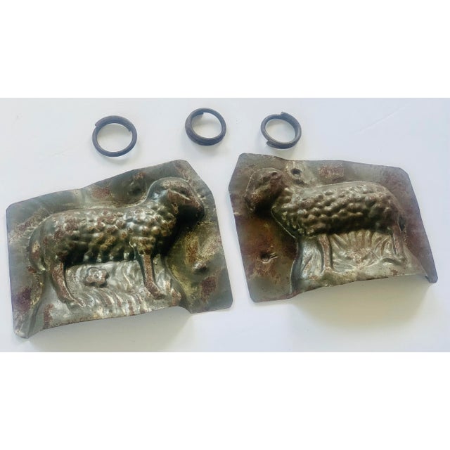 Late 19th Century Antique French Metal Figurative Lamb Chocolate Mold For Sale - Image 9 of 12