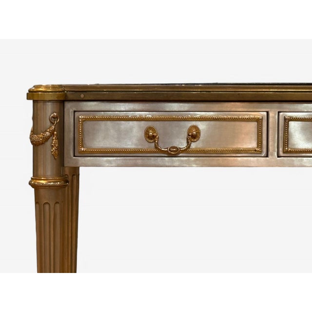 Metal John Vesey, Louis XVI Style, Steel, Bronze, Rare Writing Desk, Usa, 1960s For Sale - Image 7 of 10