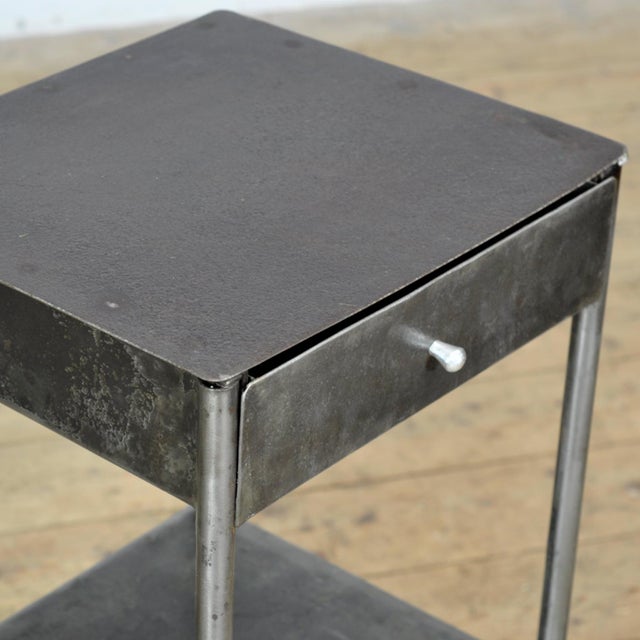 Vintage Iron Nightstand, 1920 For Sale - Image 6 of 11