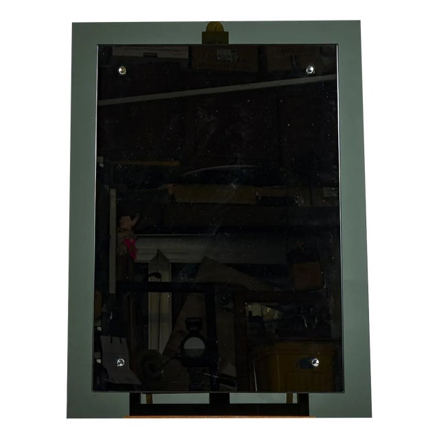 Mirror with Smoked Glass and Embossing, 1970s For Sale