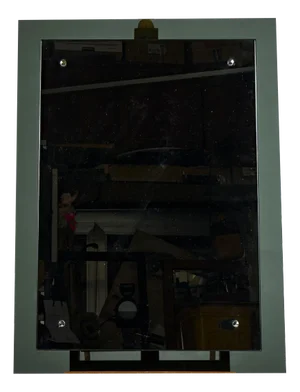 Mirror with Smoked Glass and Embossing, 1970s
